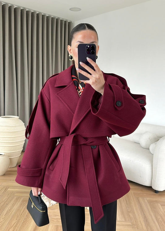 Ara Boy Kaşe Kaban BORDO