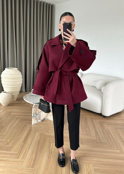 Ara Boy Kaşe Kaban BORDO